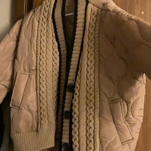 Tan cardigan/sweater